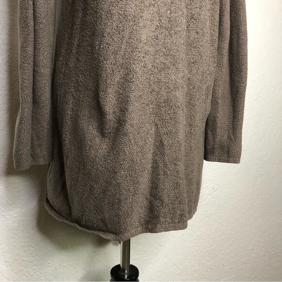 Barefoot Dreams taupe brown open front knit cardigan size Small / Medium - Picture 11 of 15